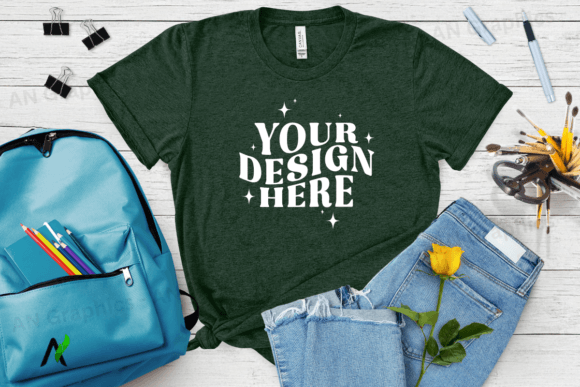 Bella Canvas 3413 Female Mockup - 090: A Professional Tool for Showcasing T-Shirt Designs