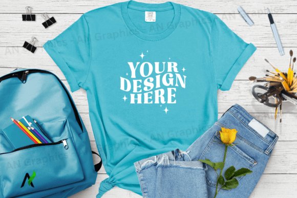 Comfort Colors 1717 Mockup - 035: A Professional Solution for T-Shirt Design Showcases