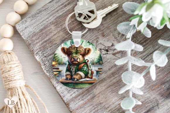 Cow Keychain Sublimation: Whimsical Key Design