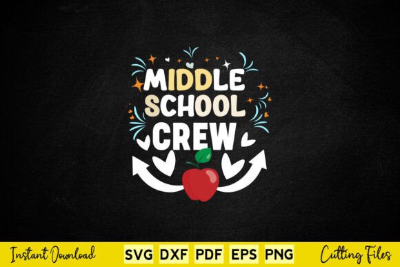 Empowering Creativity: Middle School Crew Teacher Team Middle T-Shirt Design