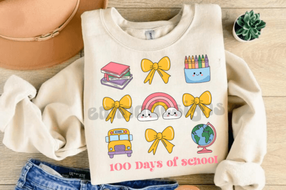 Happy 100 Days of School PNG, School PNG: A Versatile Design for Creative Projects