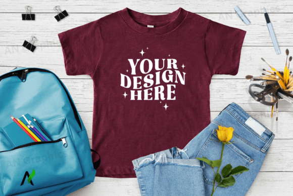 Kids Bella Canvas 3001B Mockup - 005: A Must-Have for Custom T-Shirt Designers