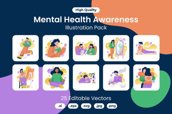 Mental Health Object Illustration